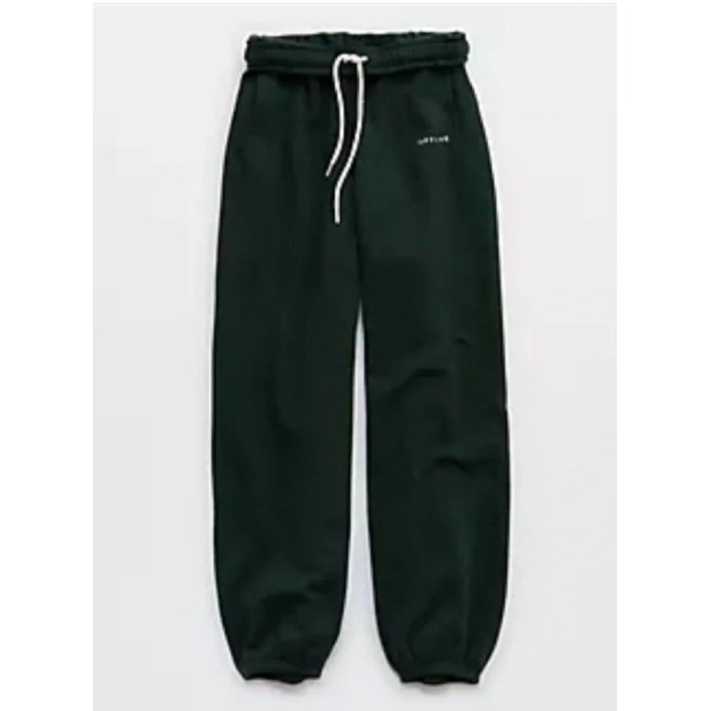 Offline by Aerie Womens Size Small Short Cloud Fleece Jogger Pant Mystical Green